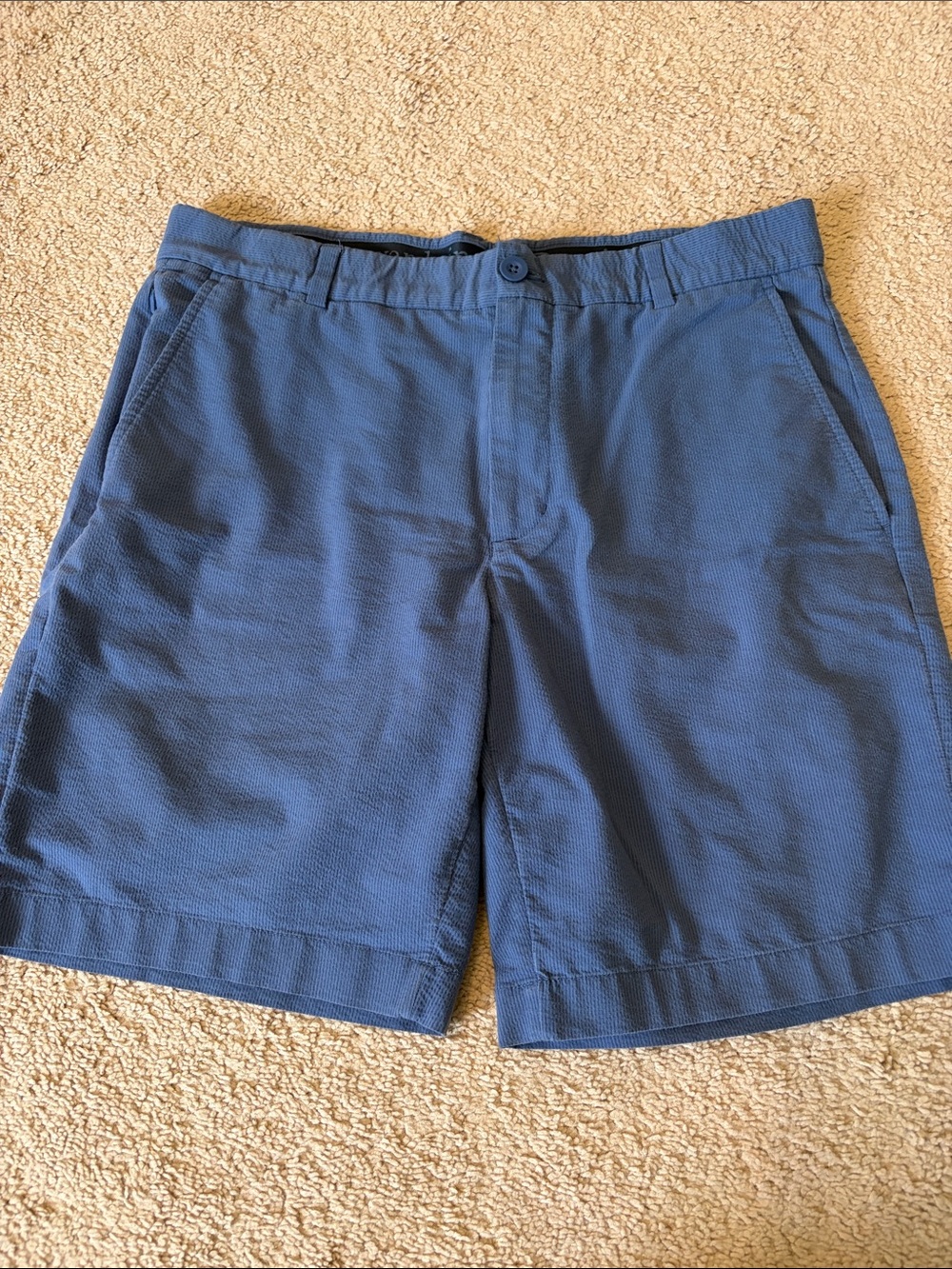 Classic Flat-Front Men's Blue Shorts
